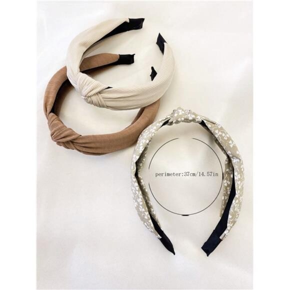 3 pc Cottage Style Headband Set - Picture 2 of 5